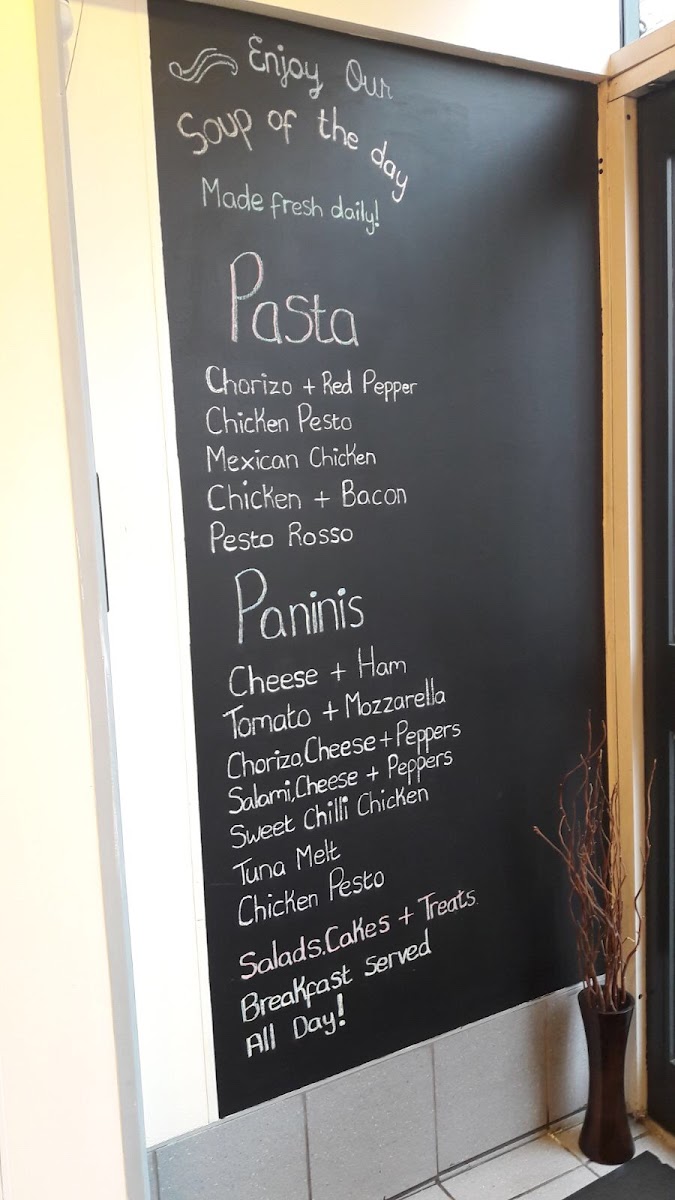 GF Café gluten-free menu