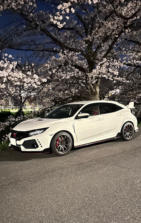 シビックタイプRのナイトモード撮影・サクラと愛車・夜桜・桜に関するカスタム事例の投稿画像2枚目