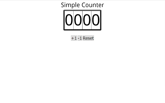 Simple Counter chrome extension