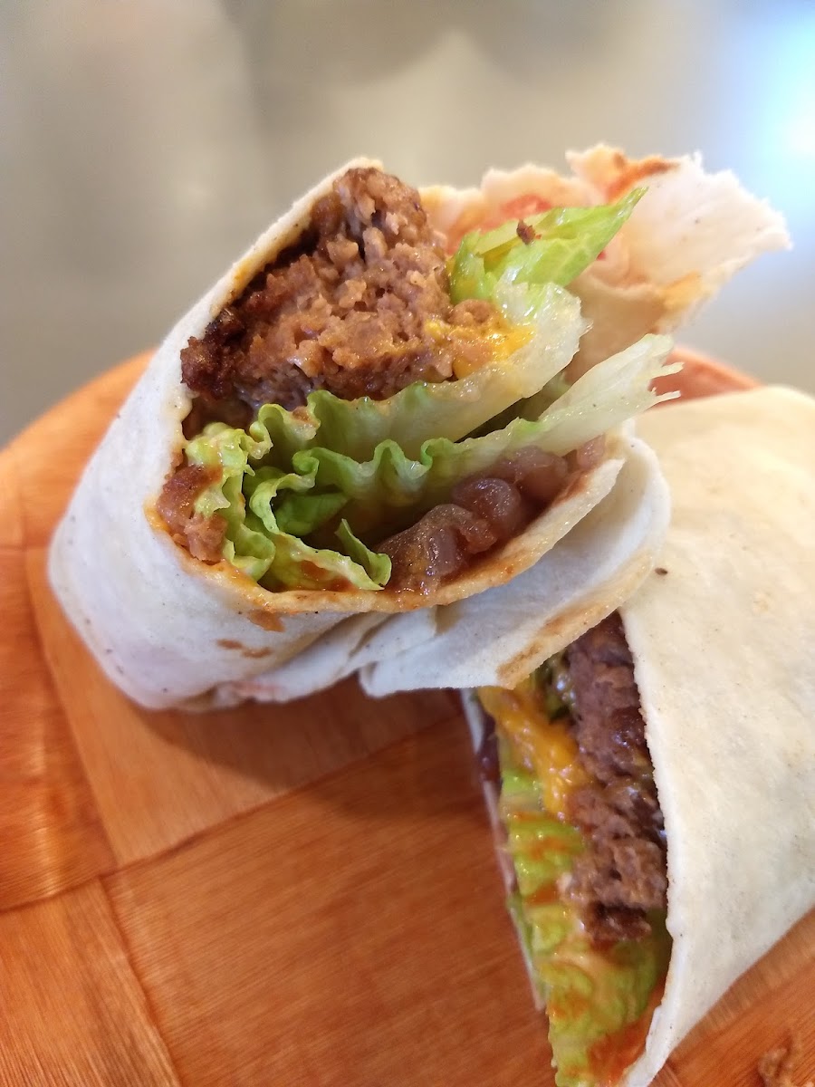 Beyond burger, gf wrap! De-lish!