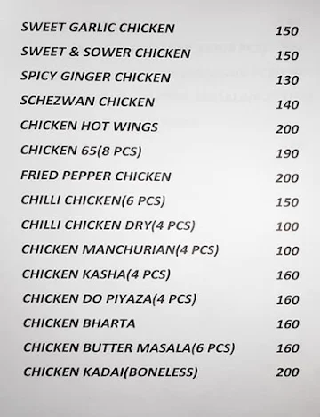 The Taste Of India menu 