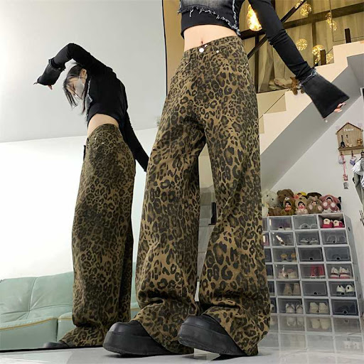 Title 7, Womens American-style vintage leopard print wi...