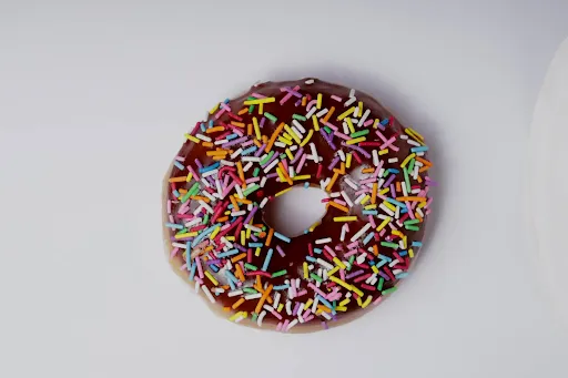 Chocolate Iced Doughnut With Sprinkles