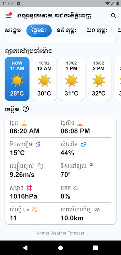 Screenshot Khmer Weather Forecast