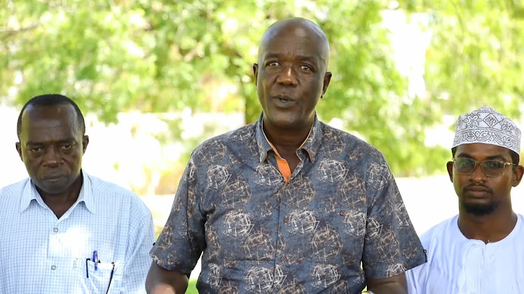 Kilifi Governor Gideon Mung'aro outside his offices in Kilifi town