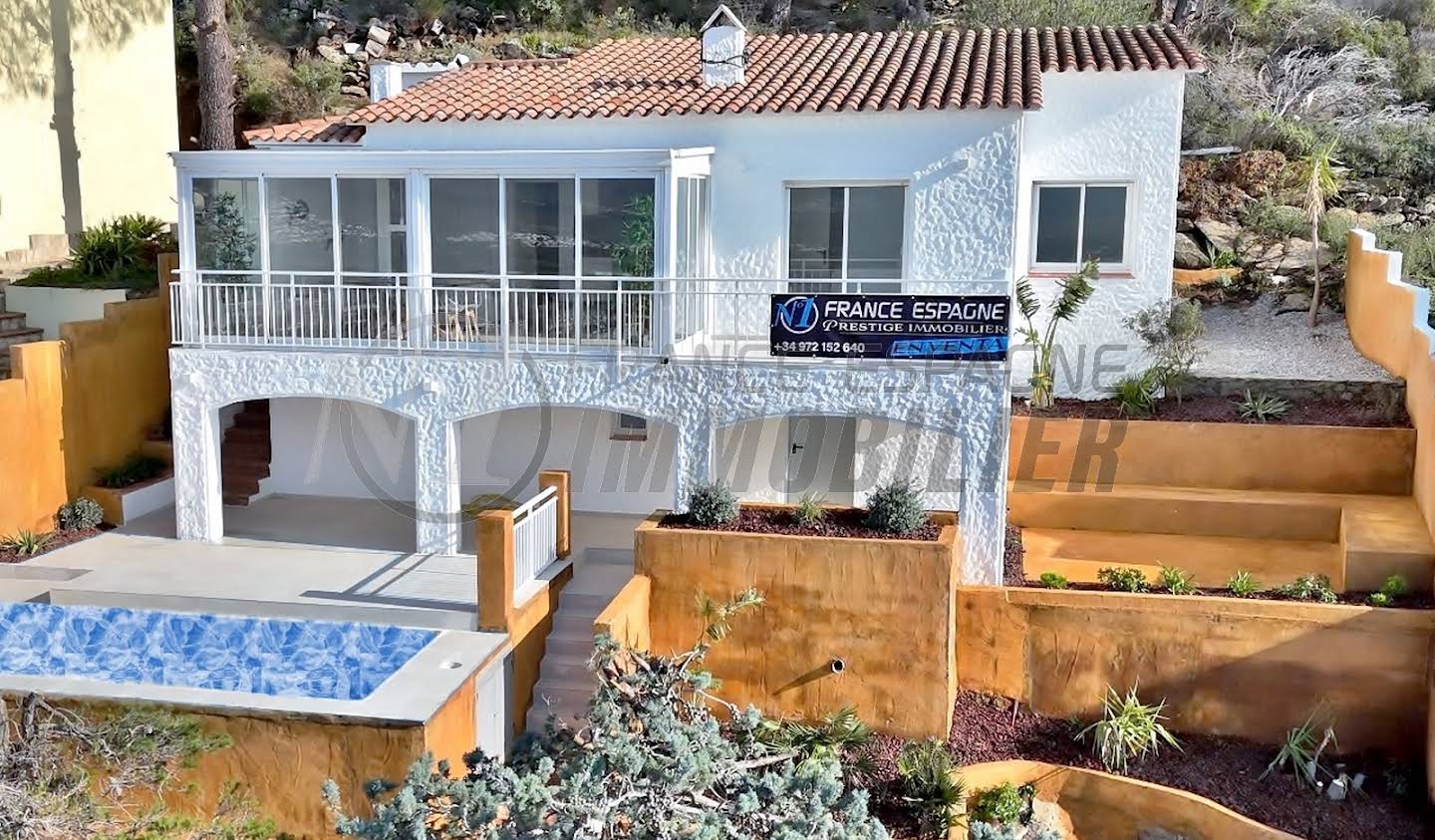 House with pool and garden Roses