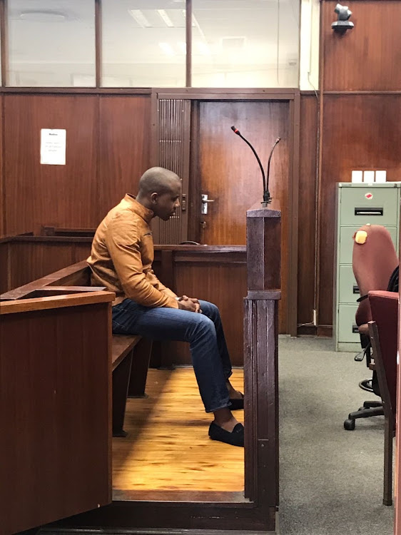 Thabani Mzolo in the Durban high court, where he is accused of murdering Zolile Khumalo.