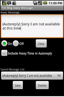 Txt Msg Away Message apk