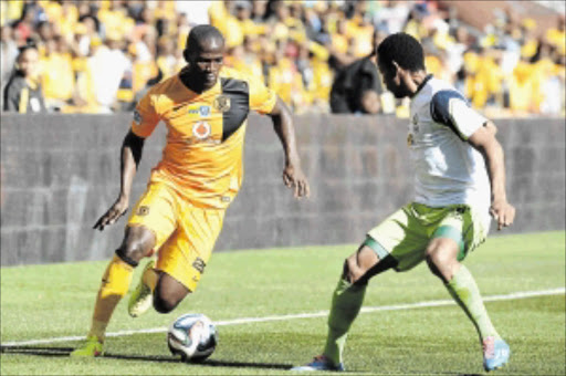 ADJUSTING : Kaizer Chiefs striker Siphelele Mthembu is determined to become a regular starter Photo: Lefty Shivambu/Gallo Images