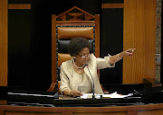  Former National Assembly speaker Baleka Mbete.