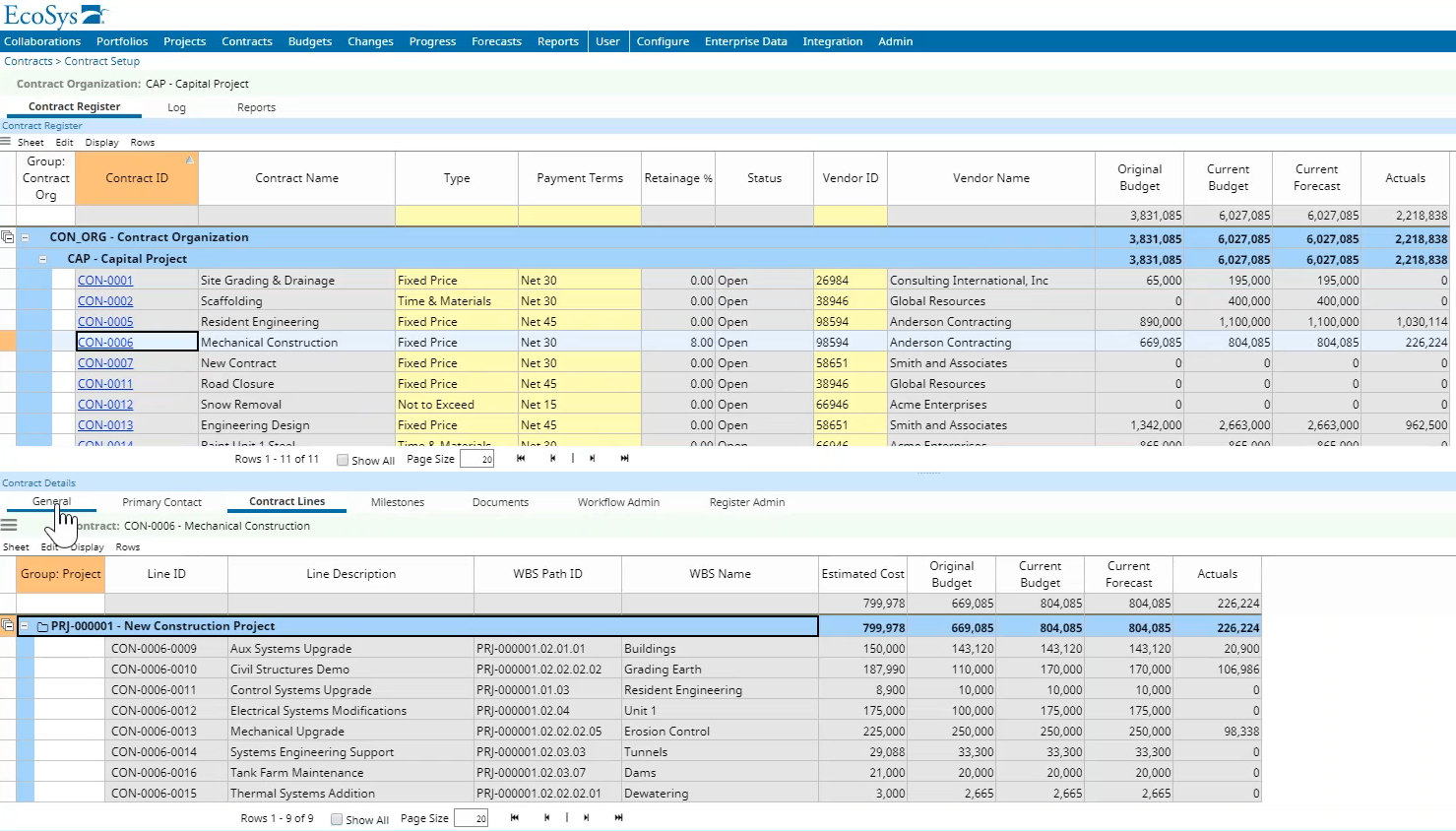 EcoSys Contracts