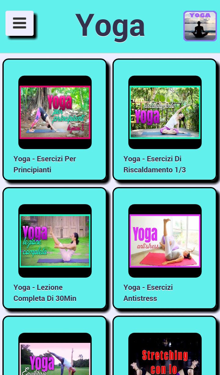 Android application Yoga: screenshort
