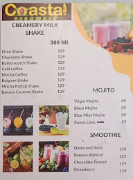 Coastal Creamery menu 1