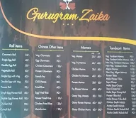 Gurugram Zaika menu 1