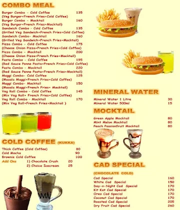 P And P Cafe menu 