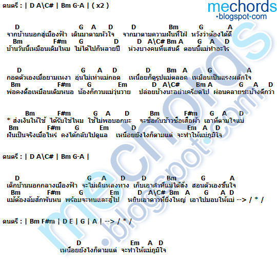 คอร์ดเพลง-เด็กบ้านนอก-ฟลุ๊ค-ไอน้ำ