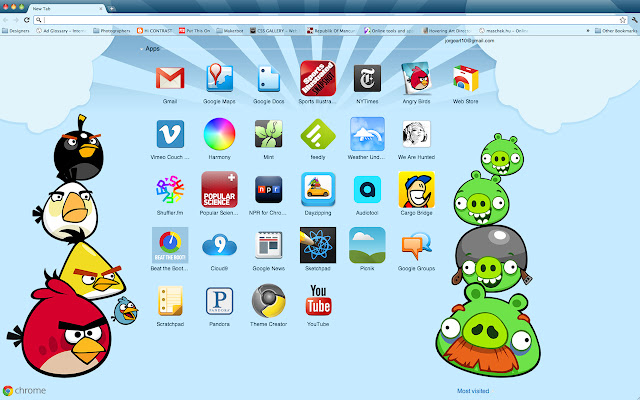 Angry Birds chrome extension