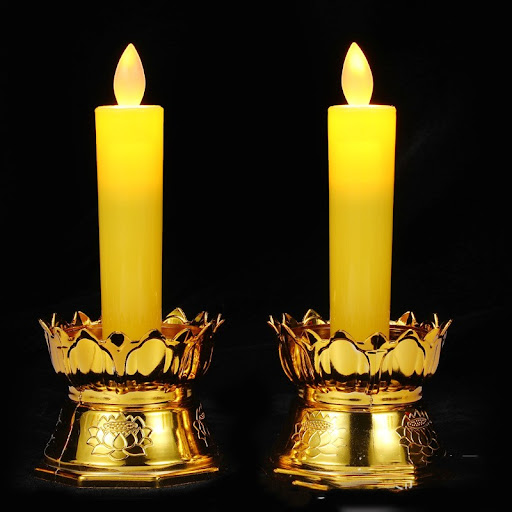 Title 5, Simulation Long Brush Holder Candle Light for B...