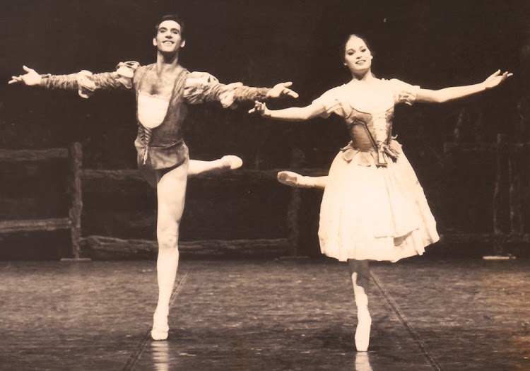 With Janet Lindup in ‘Giselle’.