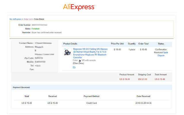 AliExpress Order Extractor chrome extension