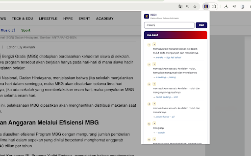 KBBI - Kamus Besar Bahasa Indonesia screenshot 1