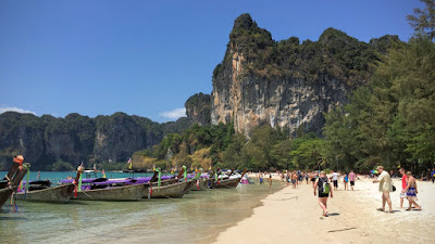 Drop-off by longtail boat at Railay West Beach