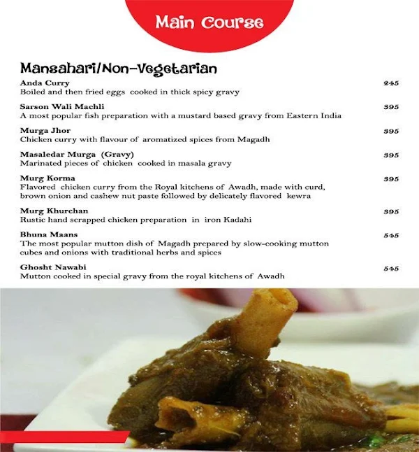 Magadh & Awadh menu 