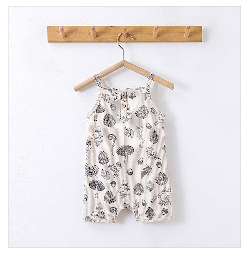 Title 12, Baby Breathable Strap Waffle Sleeveless Jumpsui...