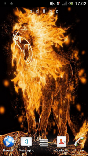 Leo on fire Live Wallpaper