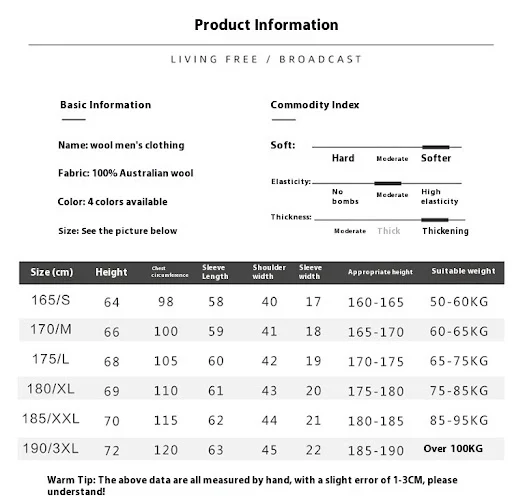 Title 1, Autumn and Winter New Mens Pure Wool Half Turt...