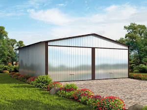 projekt GB63 Garaż Blaszany Dwustanowiskowy