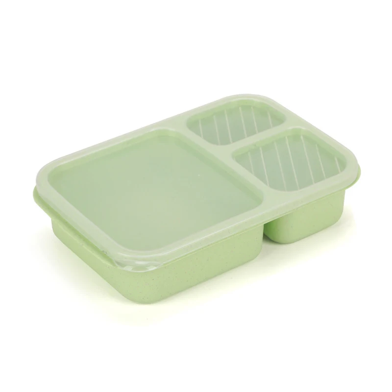 Pšenična slama odvojena Bento kutija za organizovane obroke, održiva i prenosiva, idealna za zdrave i praktične užine.