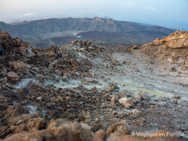 Tenerife, lever soleil Teide, souffre