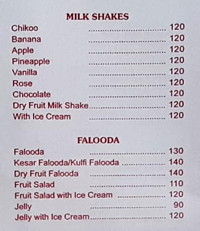 Shree Devi Restaurant menu 