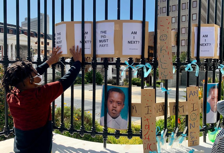 Residents of the Cape Flats took to the streets to send condolences to the family of slain teenager Nathaniel Julies on August 30 2020.