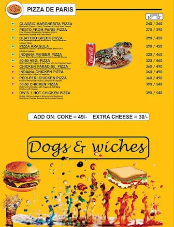 Dogs & Wiches menu 