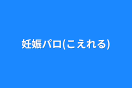 妊娠パロ(こえれる)