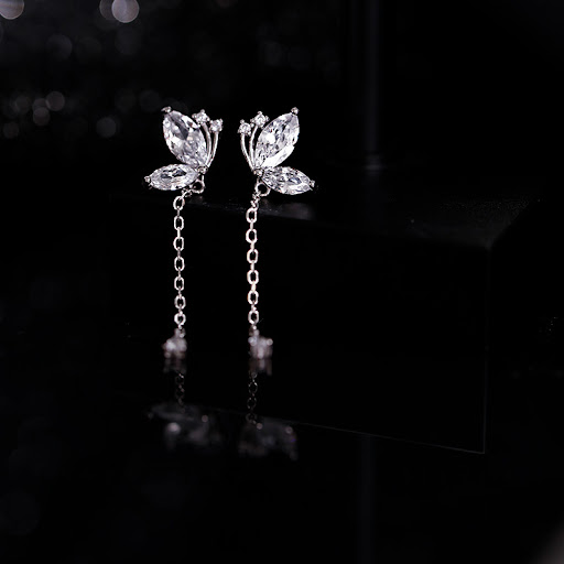 Title 4, Womens Fashion Butterfly Zircon Stud Earrings....