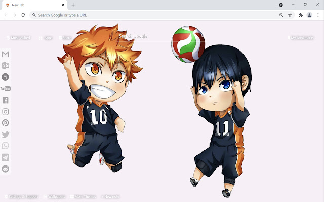 Haikyuu Chibi Anime Wallpaper New Tab