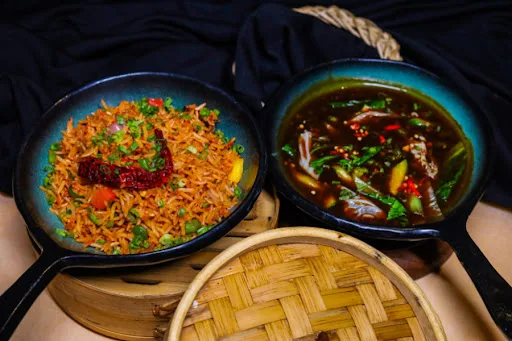 Hongkong Rice With Asian Greens In Oyster Sauce