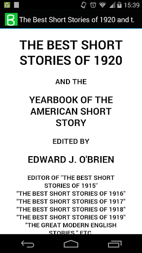 The Best Short Stories of 1920