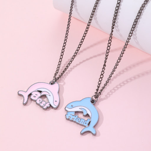Title 5, Good Friend Letter Dolphin Necklace BFF Childre...