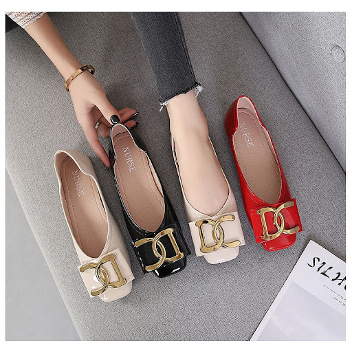 Title 2, Womens flat square toe low-cut low heel work a...