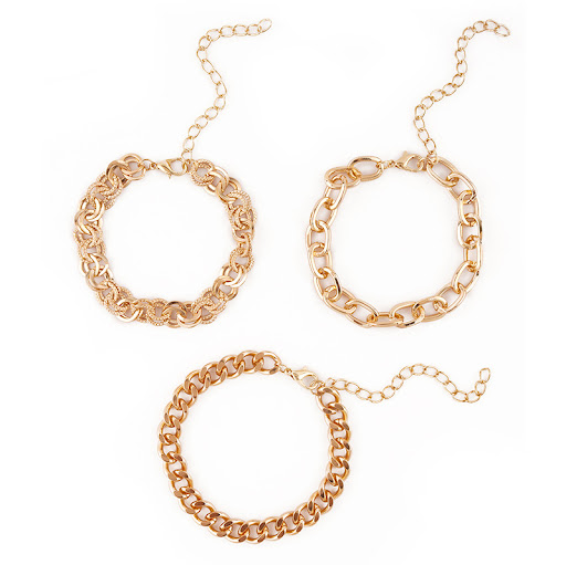 Title 4, Three-piece womens bracelet, exaggerated punk ...