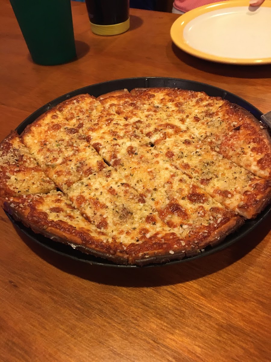 GF Cheese breadsticks.  Came with a side of sauce to dip them in.  5/21