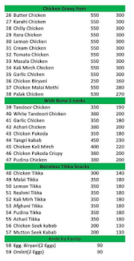 Chaman Chicken Non-Veg & Veg menu 1