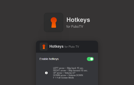 FuboTV Hotkeys: keyboard shortcuts Preview image 0