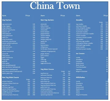 China Town menu 