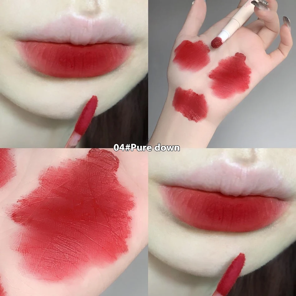Gege Bear Lip Cream Foundation Mist voor Studenten Fluweel Matte Look Lippenstift en Foundation Lichtdekking Langdurig Mooie Finish
