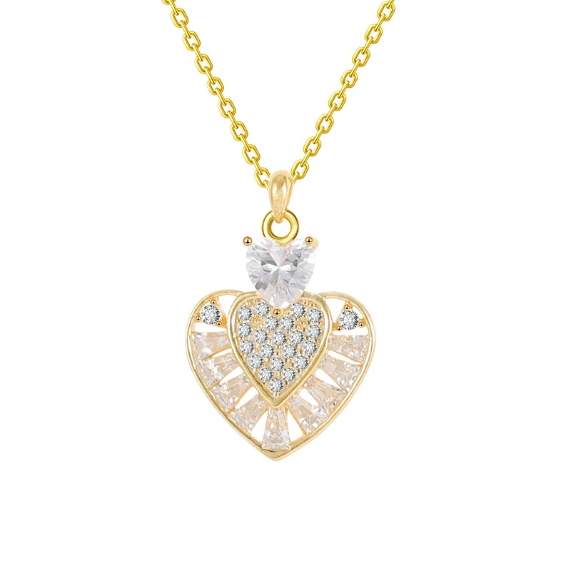 S925 Sterling zilveren liefdesketting, modieus design, betaalbare luxe, stijlvol sieraad voor de vrouw.
